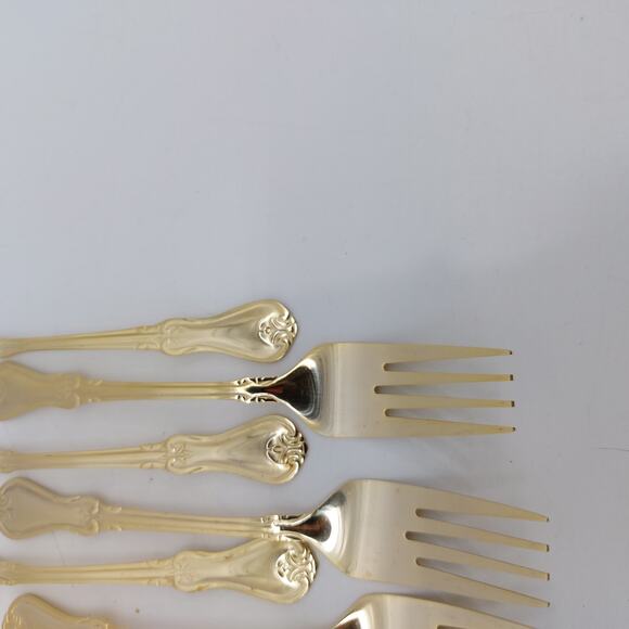 Alco Gold Tone Flatware Hollywood Regency 18 Pcs. Forks - Picture 11 of 16
